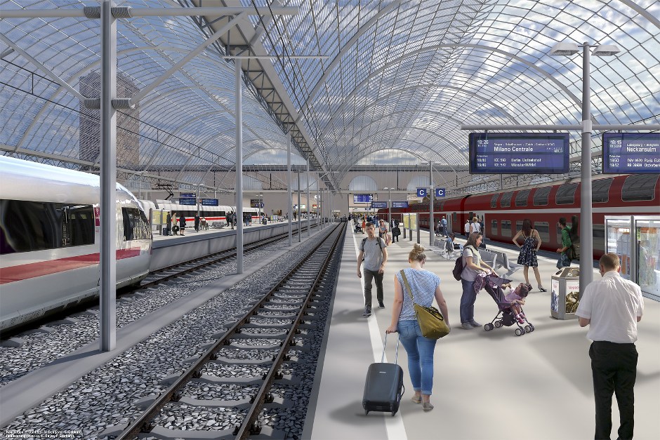 Bahnhofshalle innen - Große Darstellung Bahnhofshalle innen - Große Darstellung